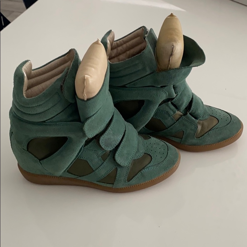 Isabel Marant Teal High Top Sneakers 36 5.5 5